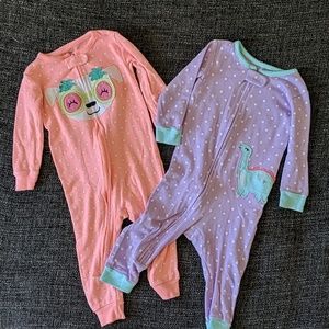 Carter's baby footless jammies